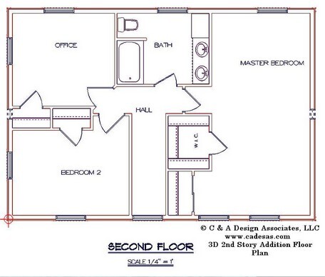 C & A Design Associates: 2nd Floor Addition 1st Floor Plan