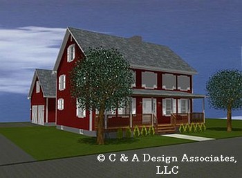 New Colonial 3D rendering C&A Design Assoc.